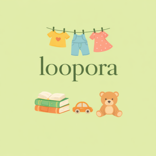 Loopora Logo - prewloved kidwear books and toys